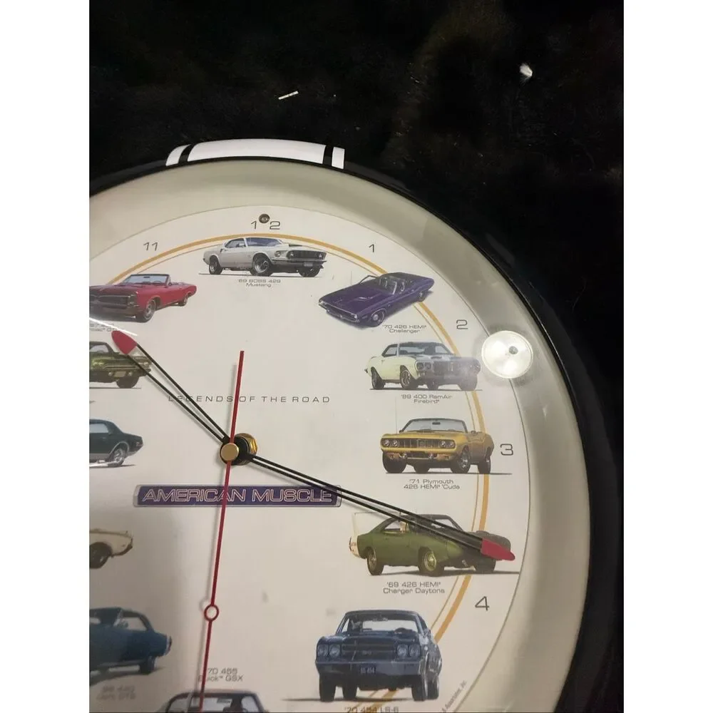 Vintage 2006 American Muscle Legends Of The Road Wall Clock Graphic Man Cave Car